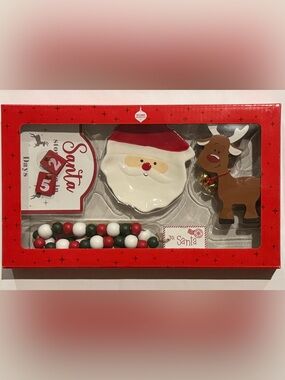 Merry Moments Aldi Holiday Tray Objects Santa Countdown Christmas Decor NEW